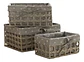 Canastos Decorativos Genérica Pack 3 Rectangulares - Miniatura 3