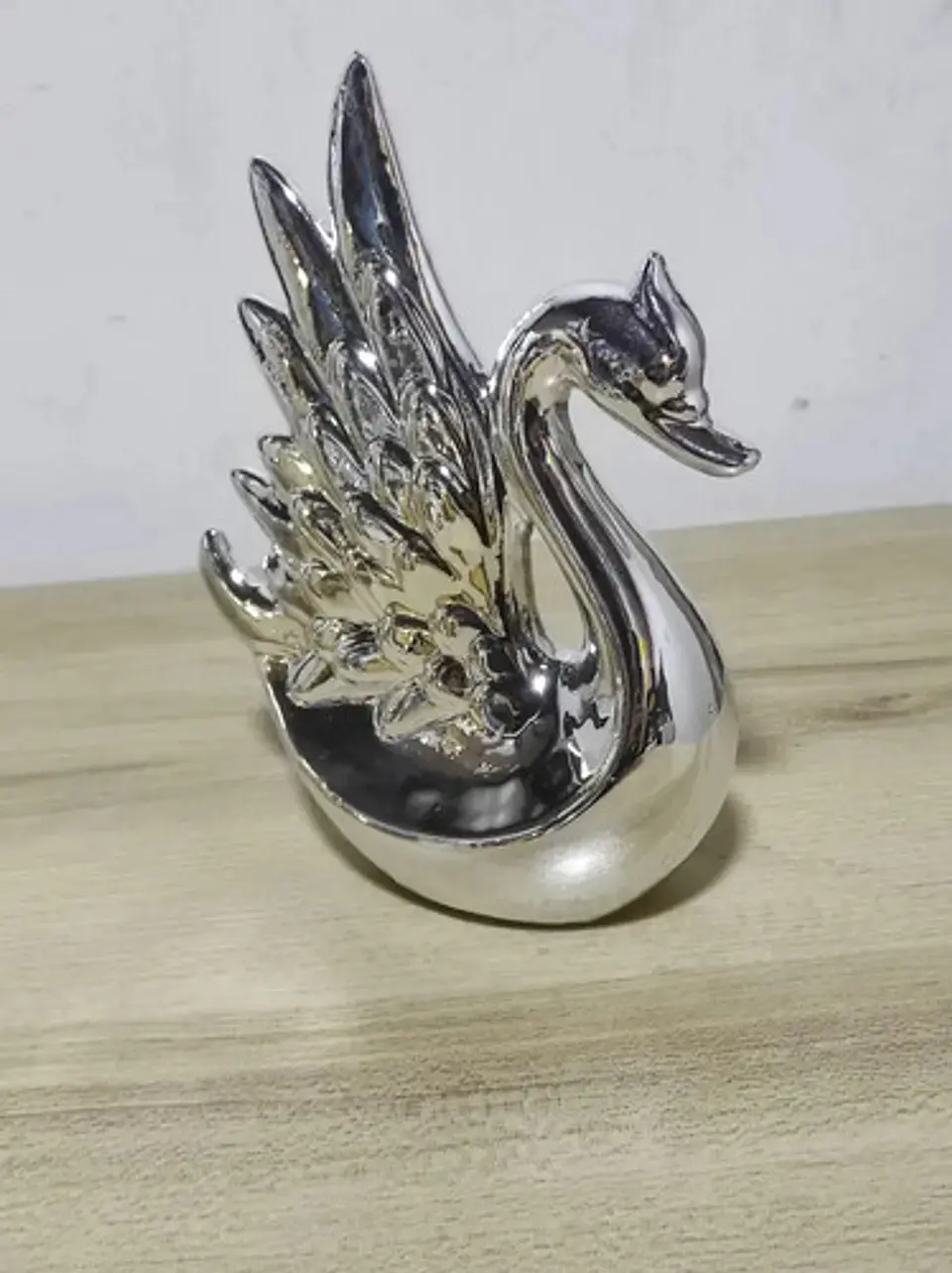 Escultura De Cisne Decorativo 13cm 2