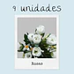 Rosas Decorativo Artificial Ramo Para Decoración 9 Unidades - Miniatura 2