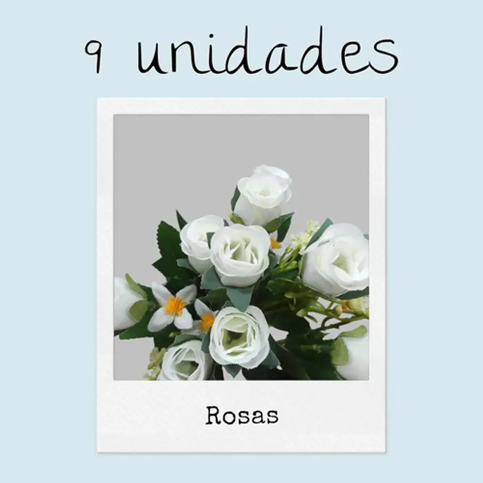 Rosas Decorativo Artificial Ramo Para Decoración 9 Unidades 2