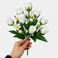Rosas Decorativo Artificial Ramo Para Decoración 9 Unidades - Miniatura 3