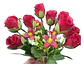 Rosas Decorativo Artificial Ramo Para Decoración 9 Unidades - Miniatura 1
