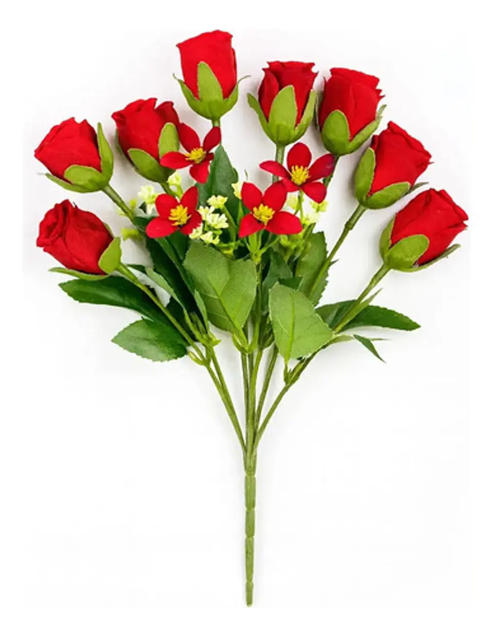 Rosas Decorativo Artificial Ramo Para Decoración 9 Unidades 3