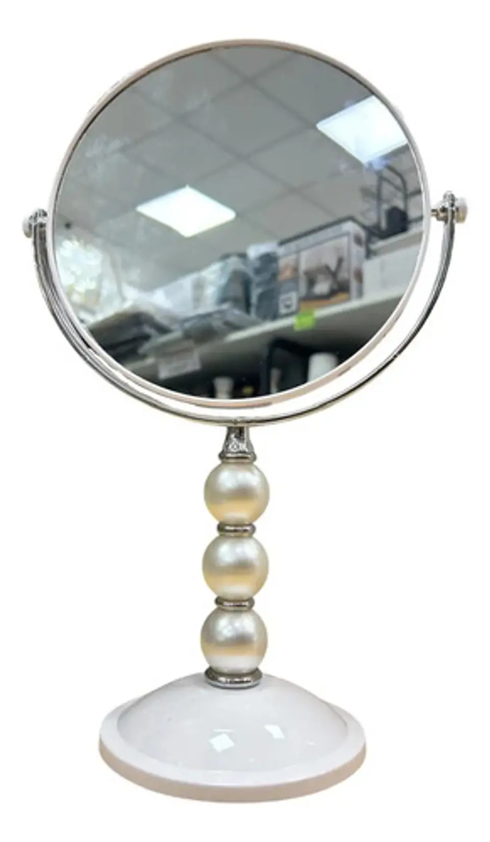 Espejo De Tocador Elegante Con Detalles Tipo Perla 3