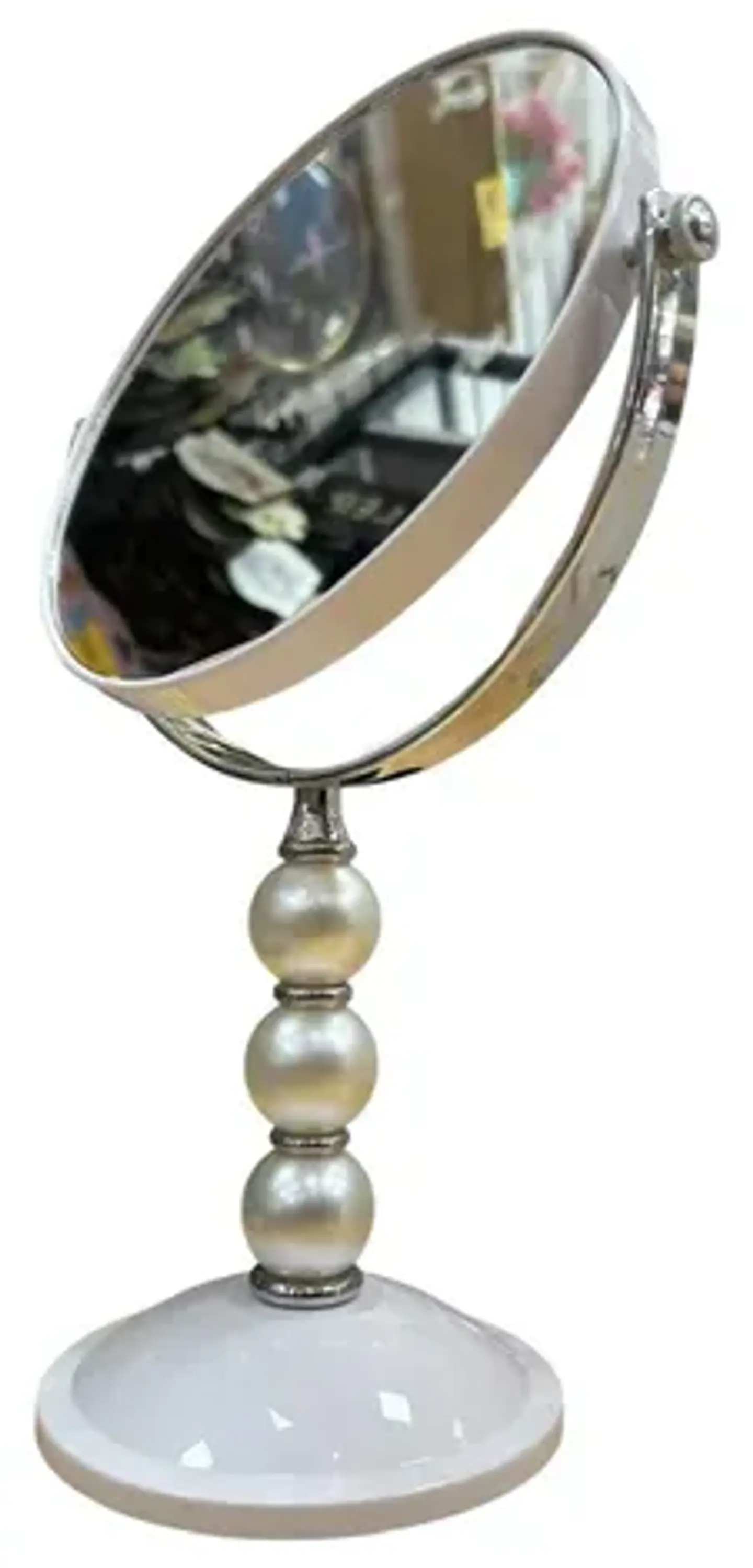 Espejo De Tocador Elegante Con Detalles Tipo Perla 4