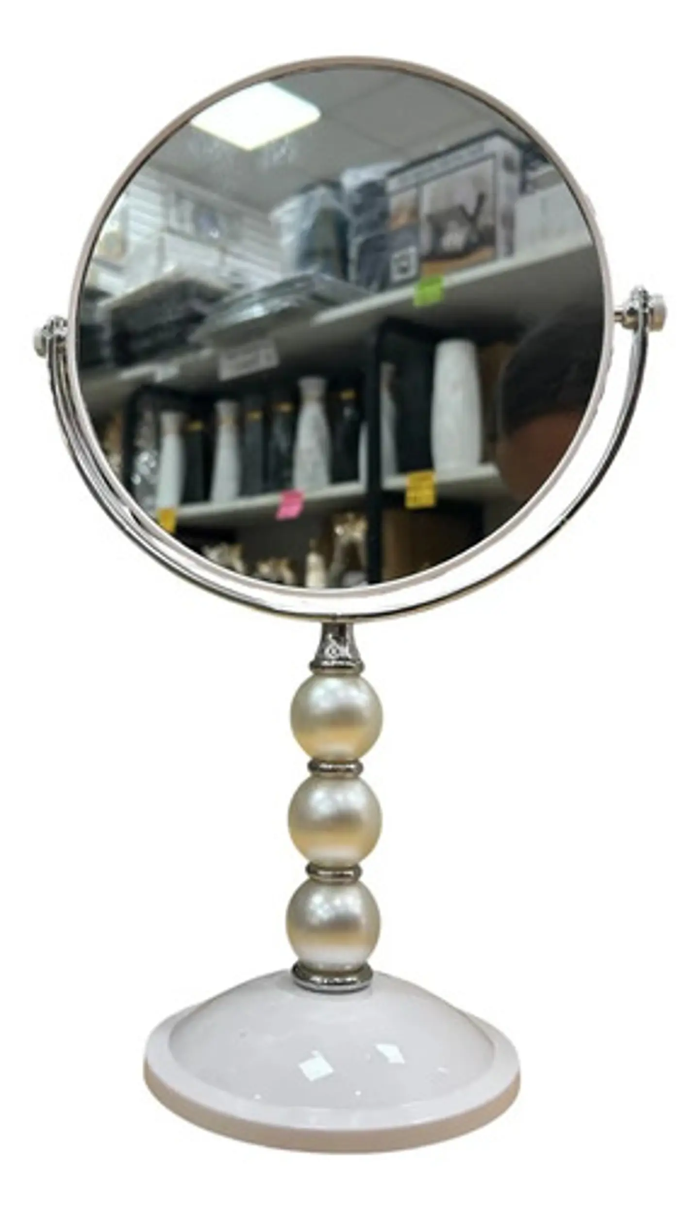 Espejo De Tocador Elegante Con Detalles Tipo Perla 6