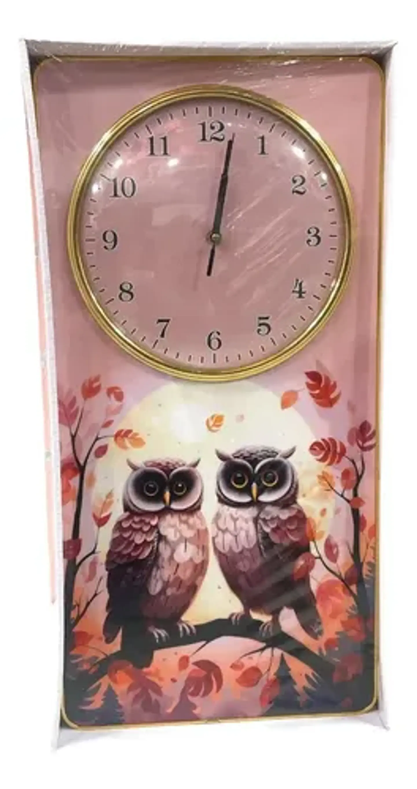 Reloj Con Diseños Calidad Premium 60x30 Diseño Buho 3