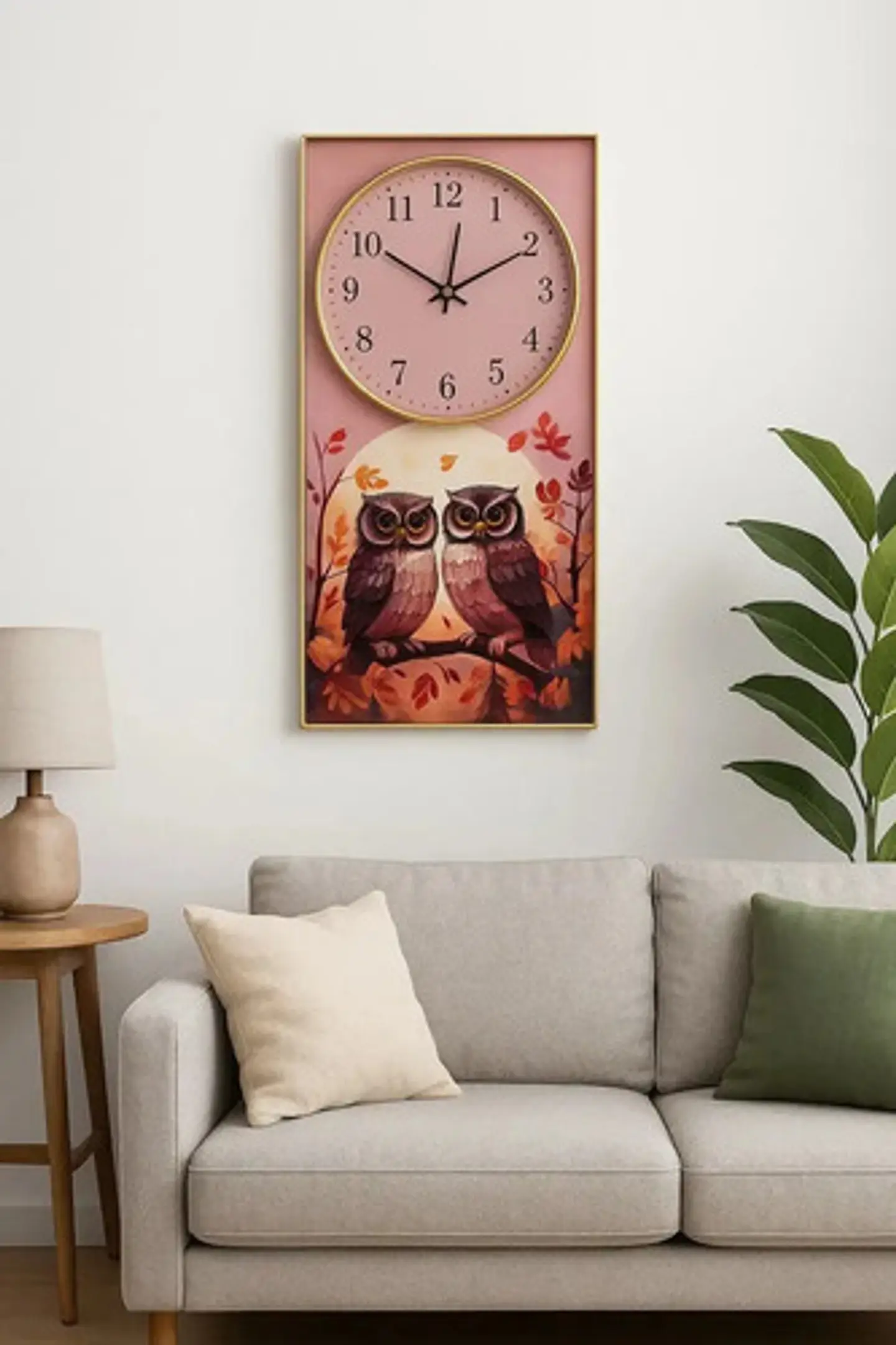 Reloj Con Diseños Calidad Premium 60x30 Diseño Buho 4