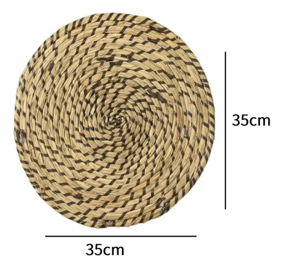 Pack 2 Individual Redondo Circular Entrelazado 35x35 3