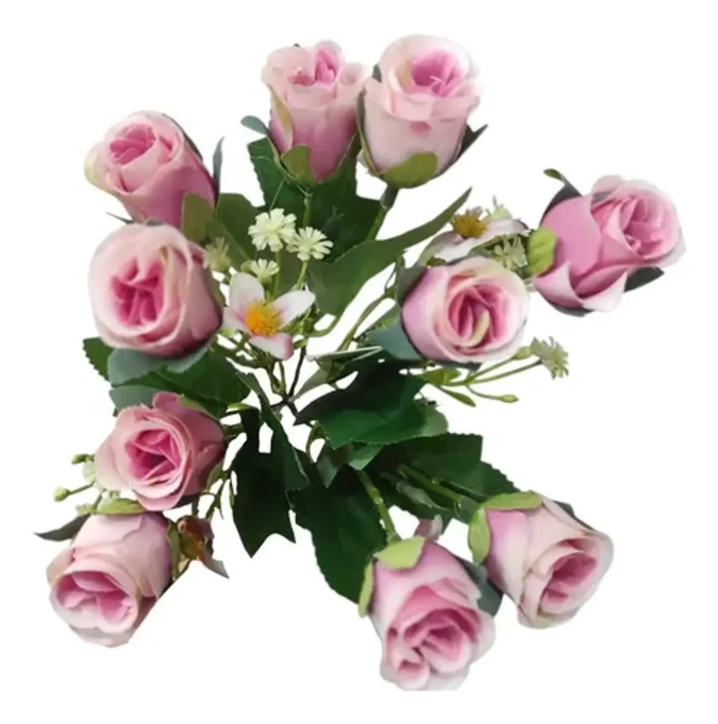 Rosas Decorativo Artificial Ramo Para Decoración 9 Unidades 2