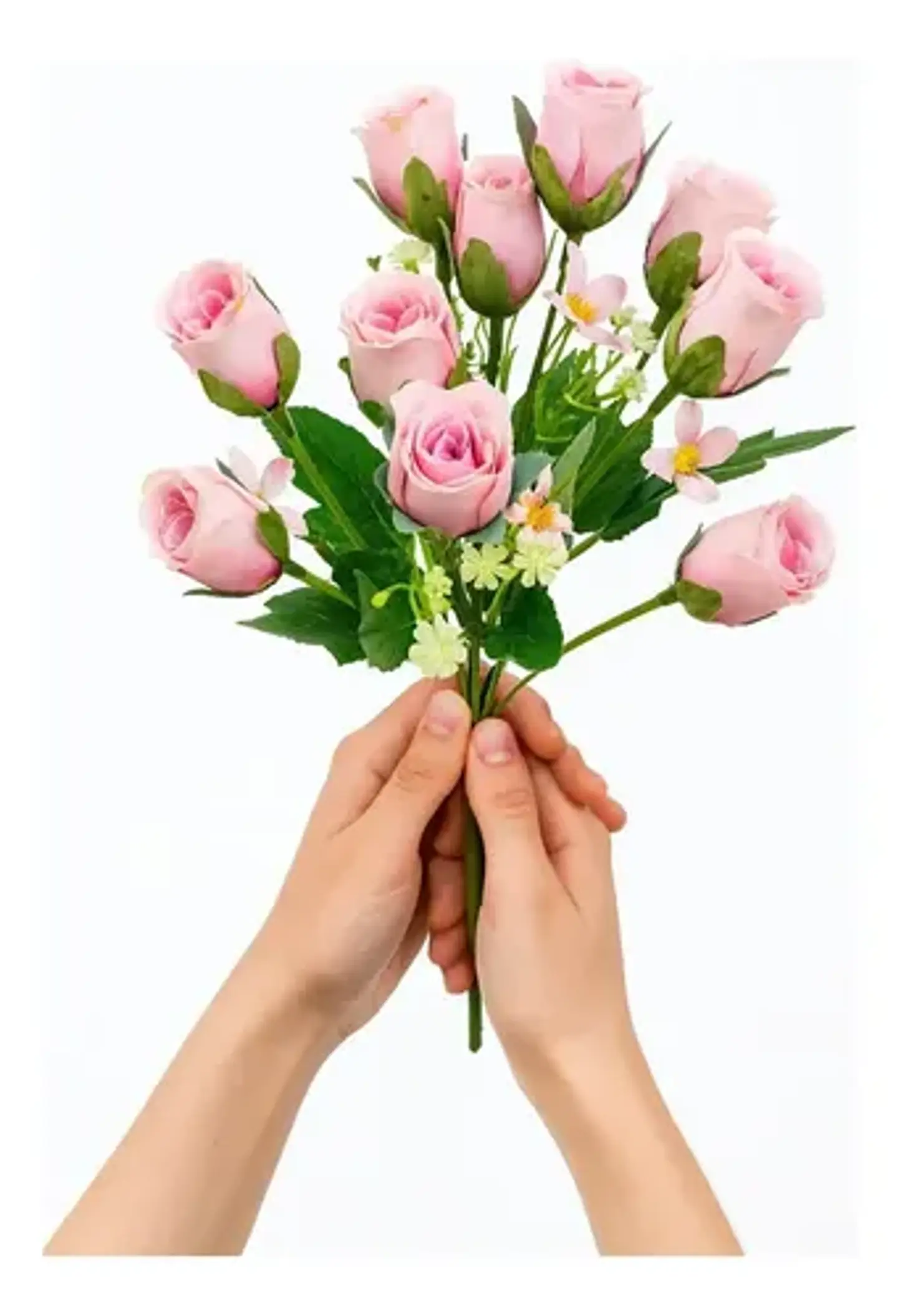Rosas Decorativo Artificial Ramo Para Decoración 9 Unidades 3