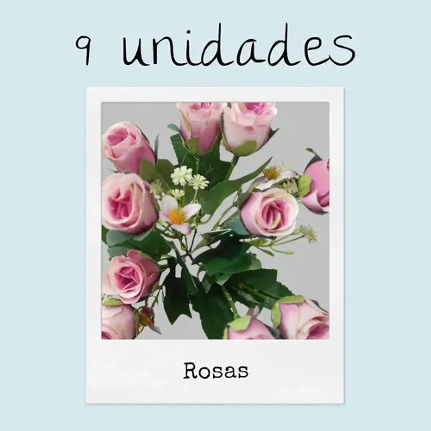 Rosas Decorativo Artificial Ramo Para Decoración 9 Unidades 4