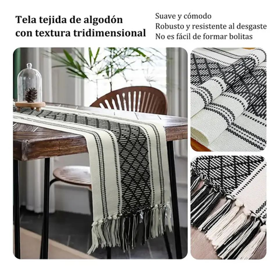 Mantel Camino De Mesa Rectangular Linea 180x35cm 4
