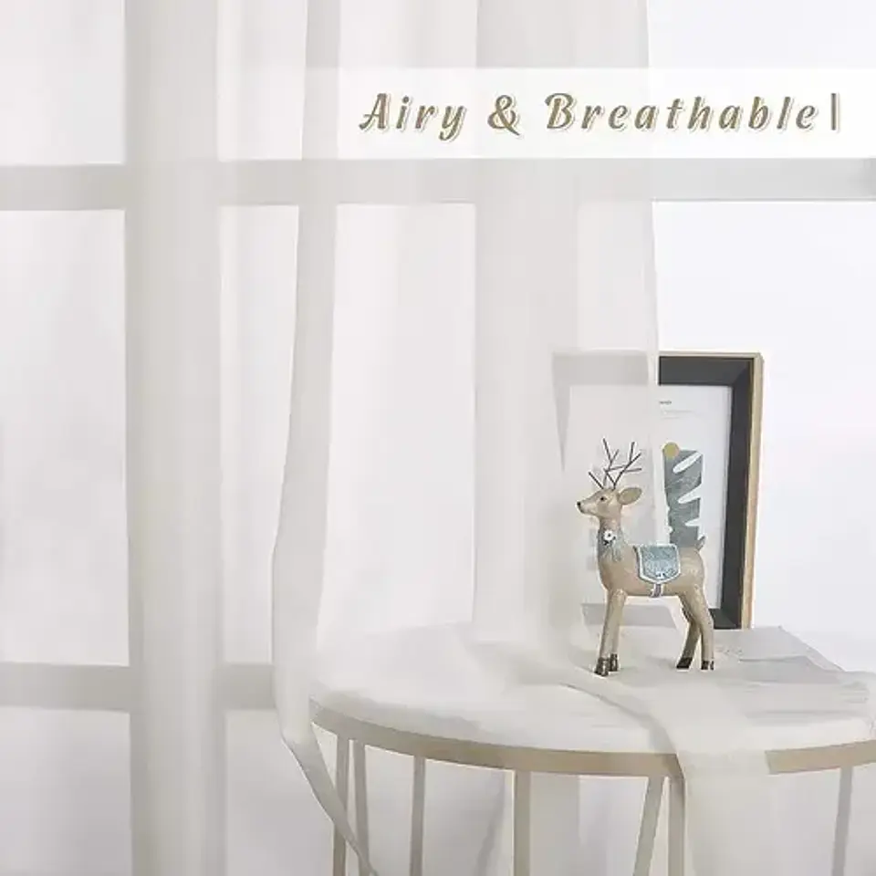 Cortina Velo Liso Con Argolla 140x260 Cm 2 Paños Elegantes 4