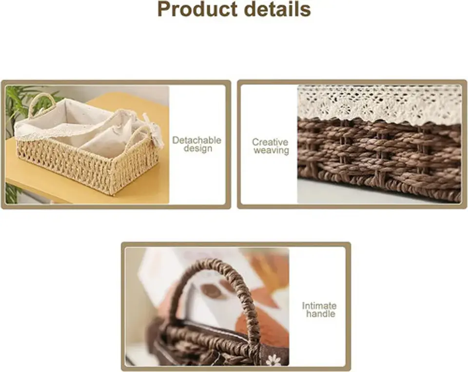 Pack 2 Cestas De Almacenamiento Decorativas 5
