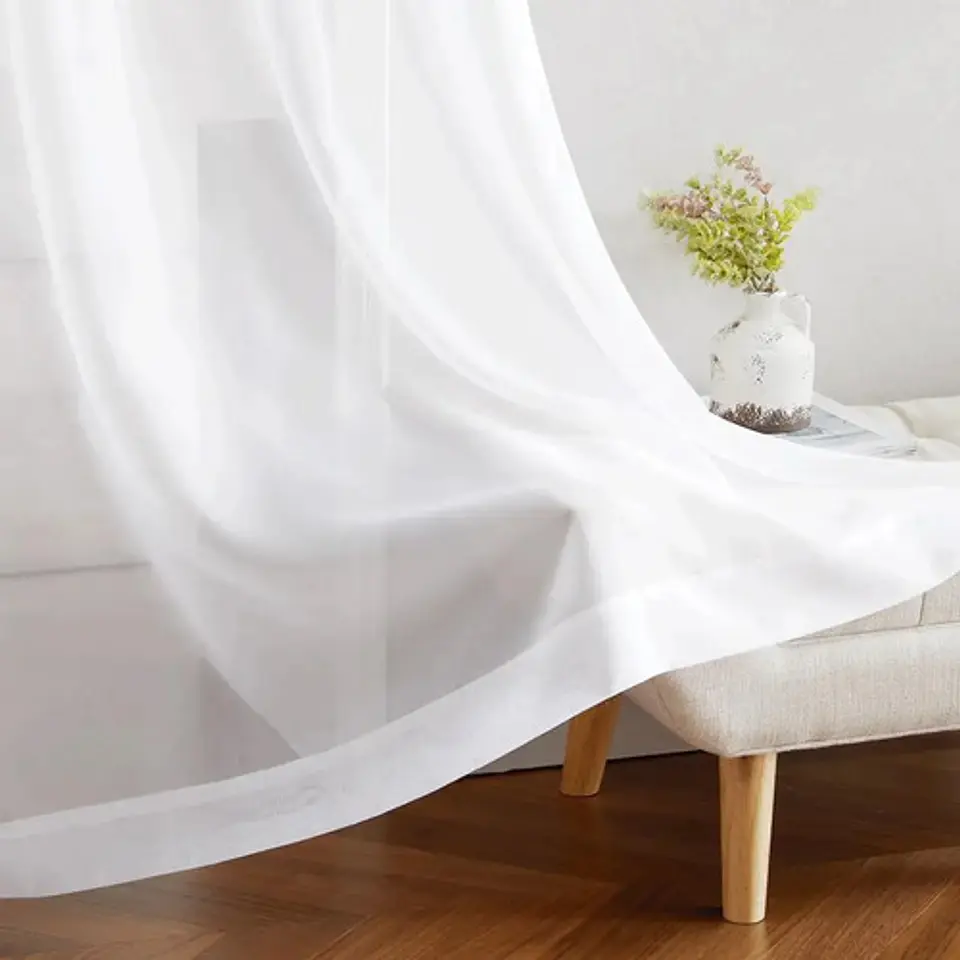 Cortina Velo Liso Con Argolla 140x260 Cm 1 Paño Elegantes 9