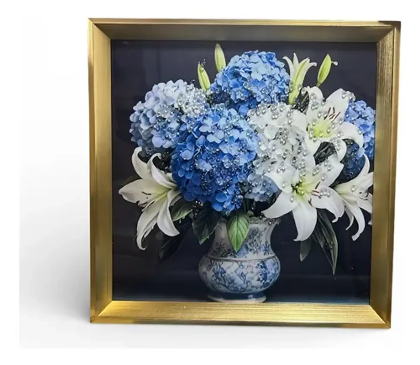 Cuadro Decorativo Floral Con Marco Elegante 6