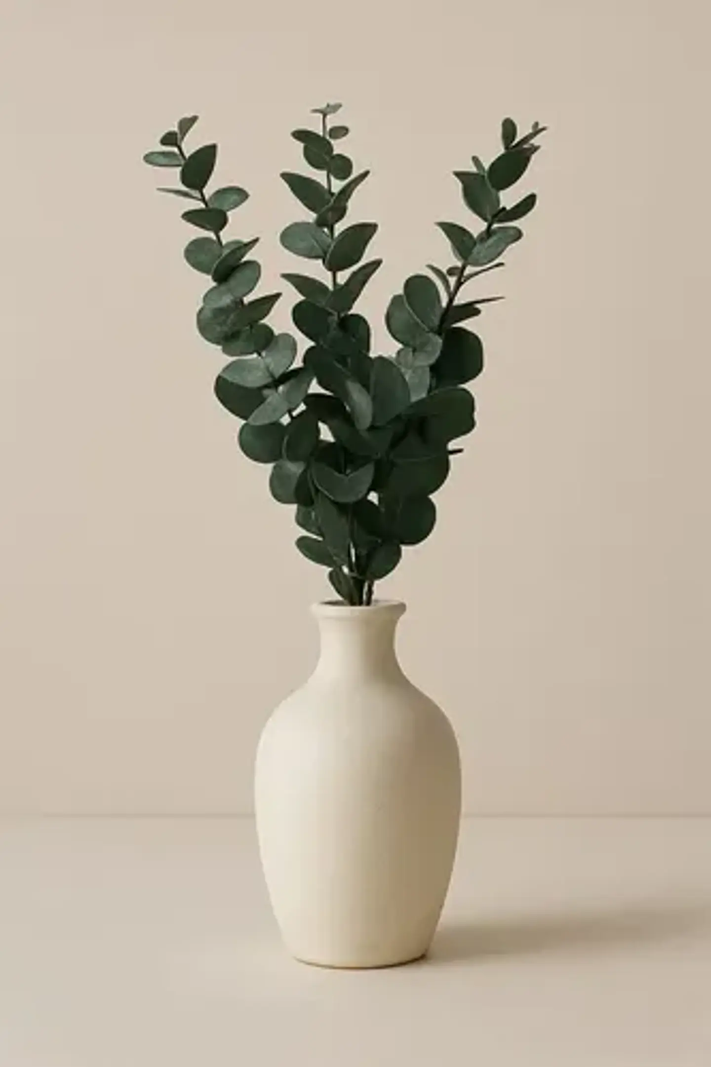 Flores Artificiales Decorativa En Forma De Eucalipto De 44cm 1