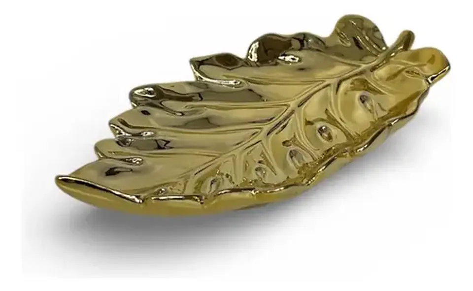 Decorativa Bandeja En Forma De Hoja  Toque Vibrante 18cm 3