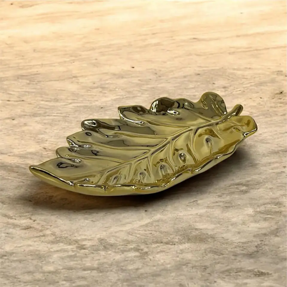 Decorativa Bandeja En Forma De Hoja  Toque Vibrante 18cm 5