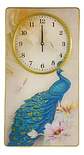 Reloj Con Diseño De Pavo Real Pared 56x30 - Miniatura 1