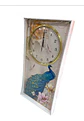 Reloj Con Diseño De Pavo Real Pared 56x30 - Miniatura 3