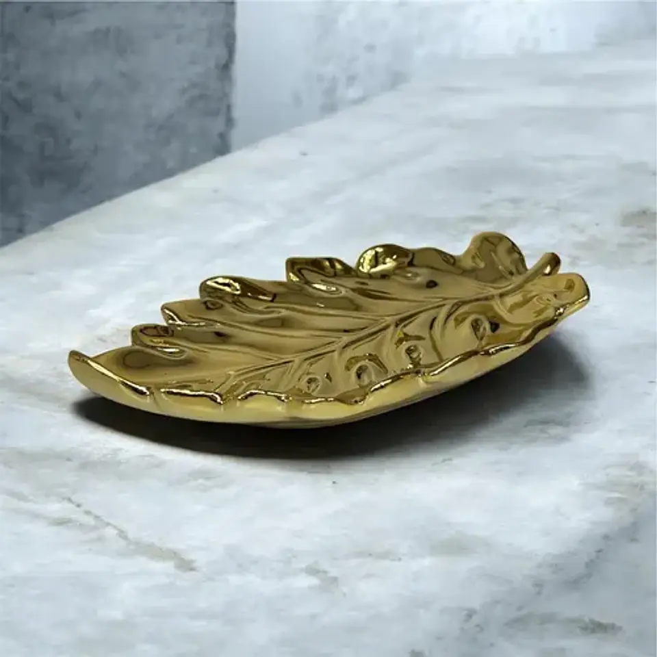 Decorativa Bandeja En Forma De Hoja  Toque Vibrante 21cm 6