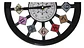 Reloj De Pared Elegante Silencioso Blanco Con Negro - Miniatura 2
