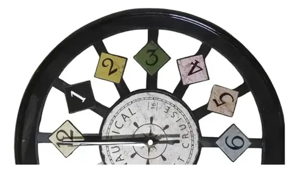 Reloj De Pared Elegante Silencioso Blanco Con Negro 5