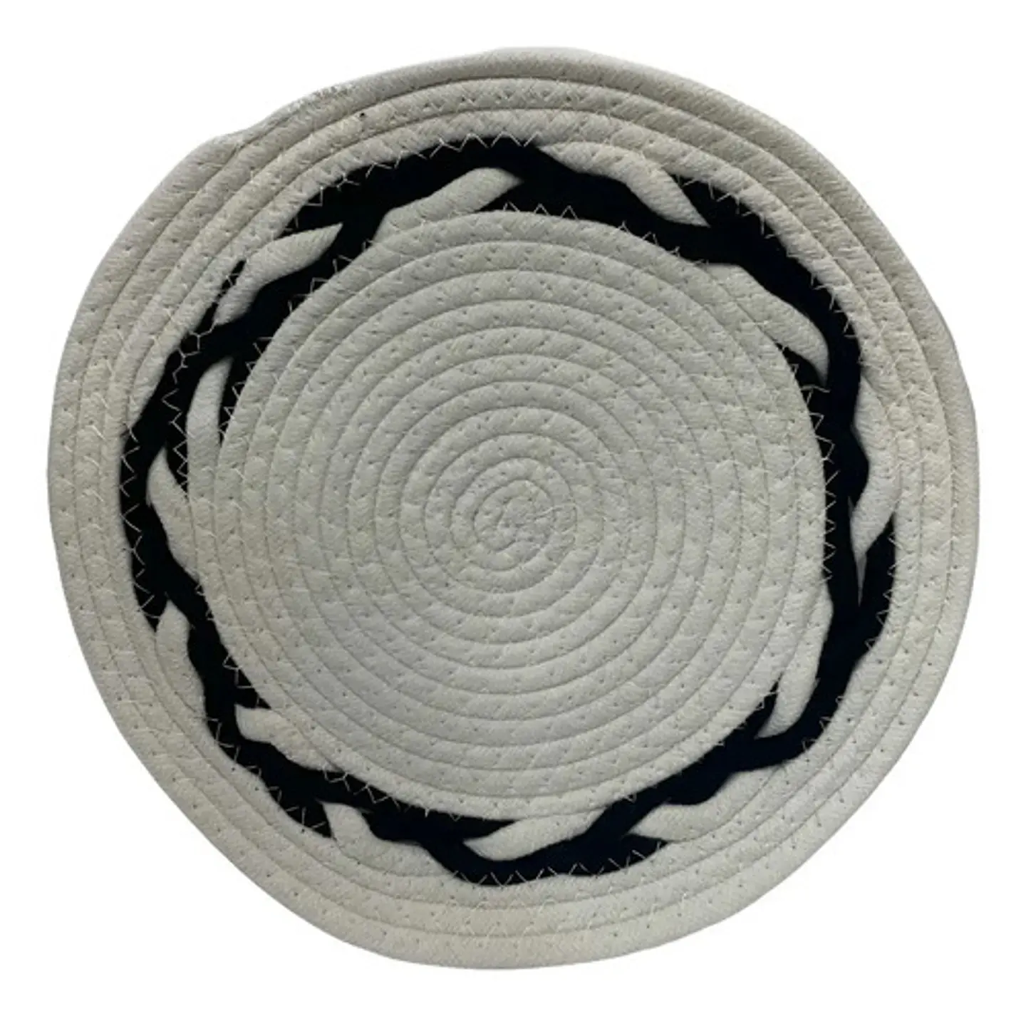 Pack 4 Individuales 30x30 Negro Con Blanco 2