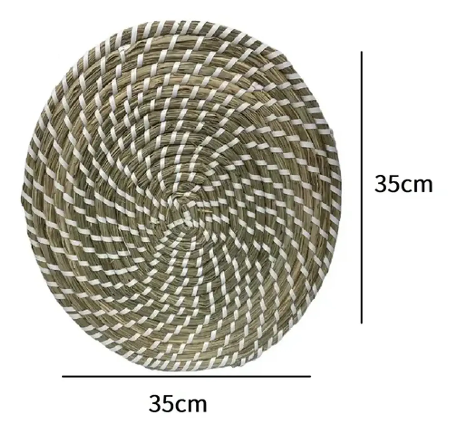 Pack 2 Individual Redondo Circular Entrelazado 35x35 3