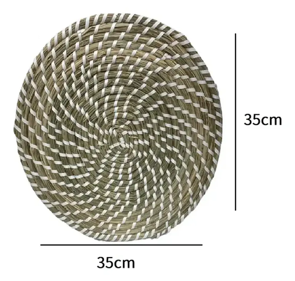 Pack 2 Individual Redondo Circular Entrelazado 35x35 3