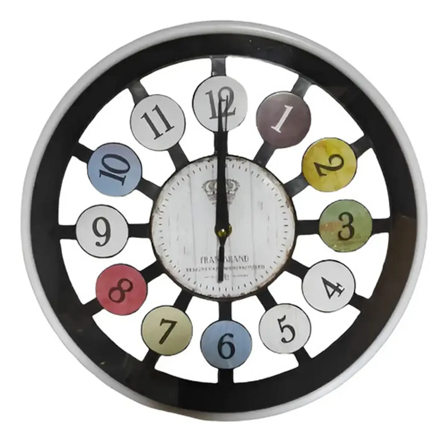 Reloj De Pared Silencioso Blanco Analogico 1