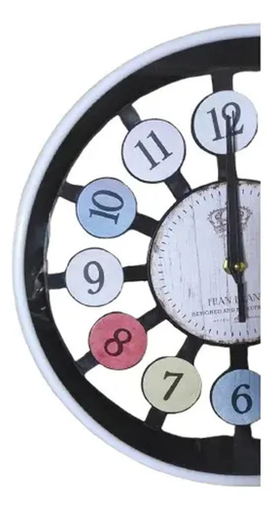 Reloj De Pared Silencioso Blanco Analogico 2