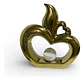 Figura Decorativa Manzana Calada Con Esfera  Elegancia - Miniatura 3