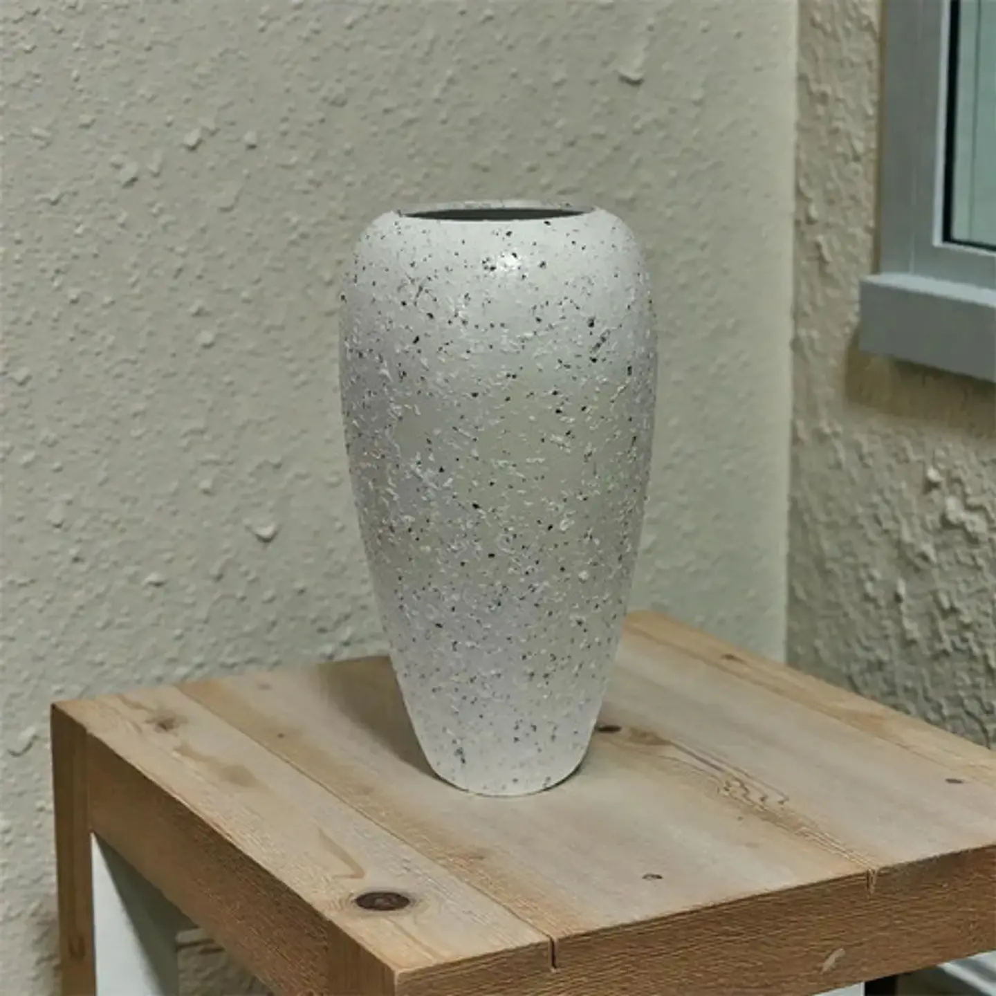 Jarrón Moderno De Cerámica Para Flores 25 Cm Blanco 1
