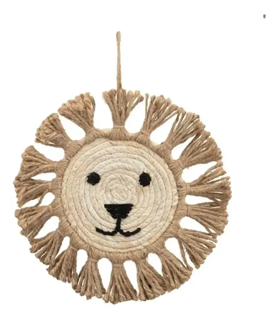 Decoracion De Leon Para La Pared De Paja Con Tapiz 25x25 2