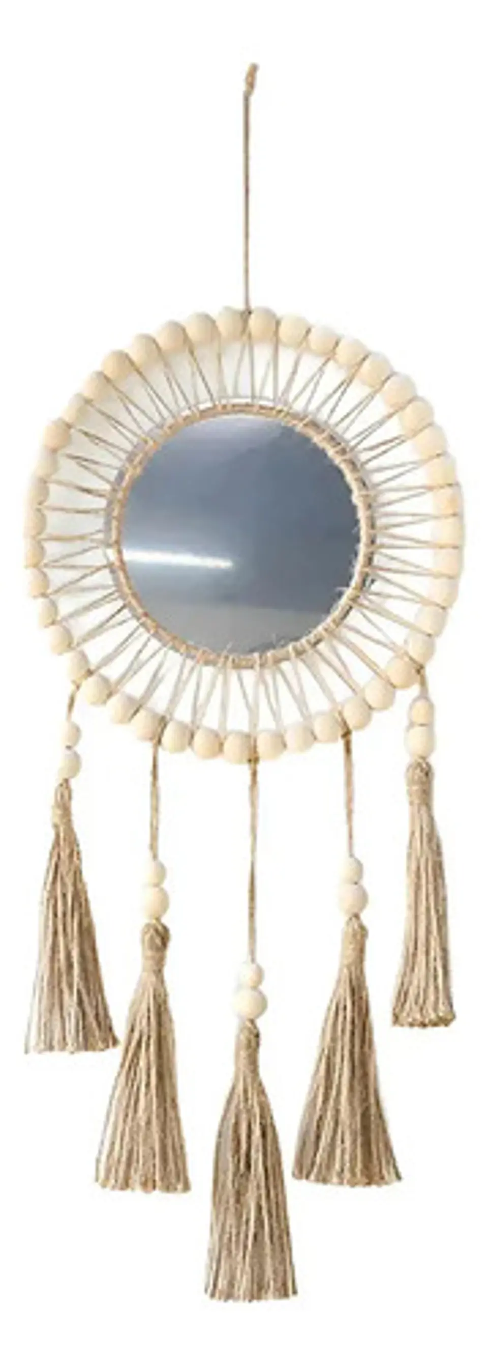 Espejo Tejido Bohemio De Macrame Elegante Decoracion 2