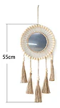 Espejo Tejido Bohemio De Macrame Elegante Decoracion - Miniatura 4
