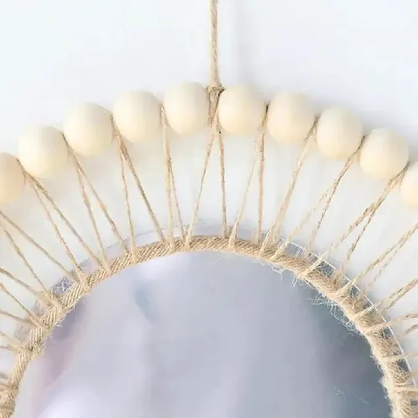Espejo Tejido Bohemio De Macrame Elegante Decoracion 7