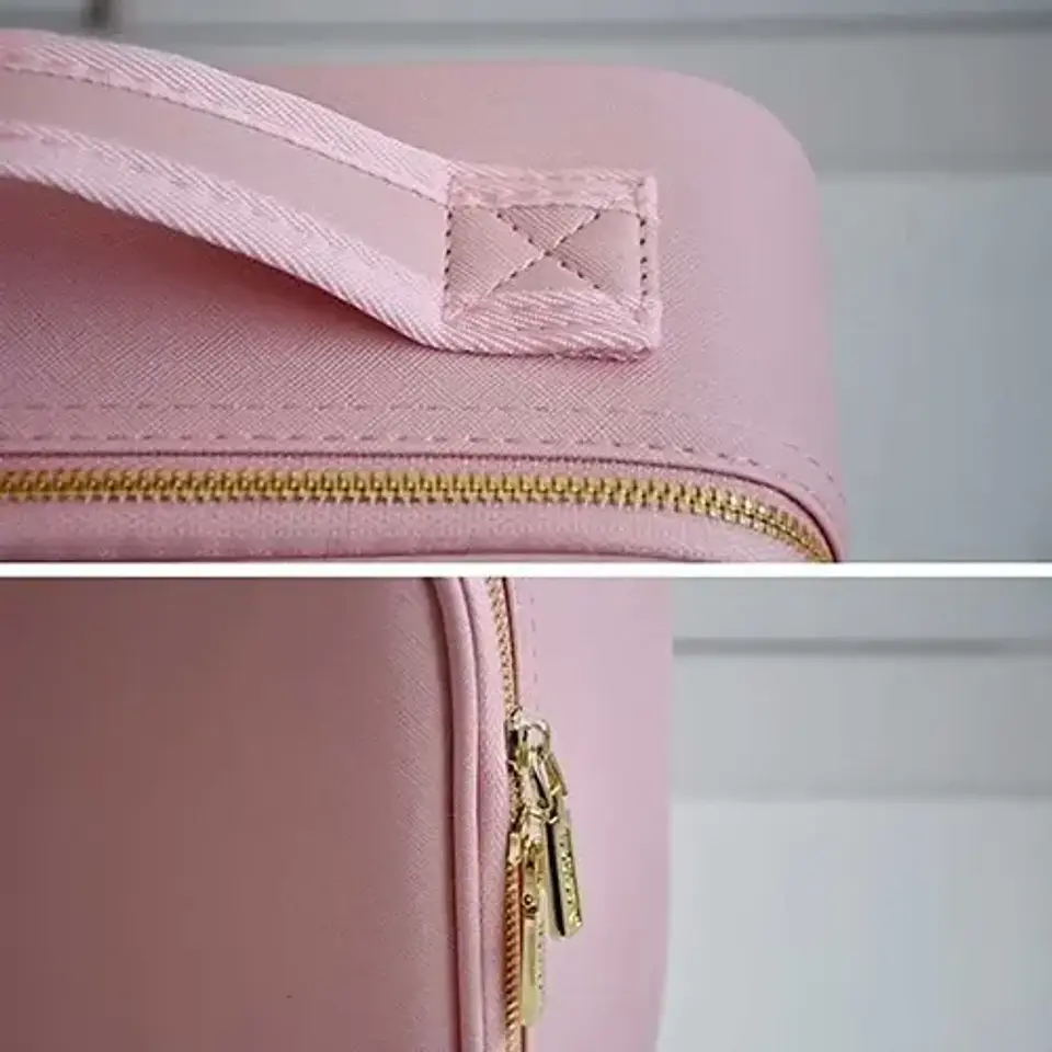 Estuche Organizador De Maquillajes Con Espejo Led 3