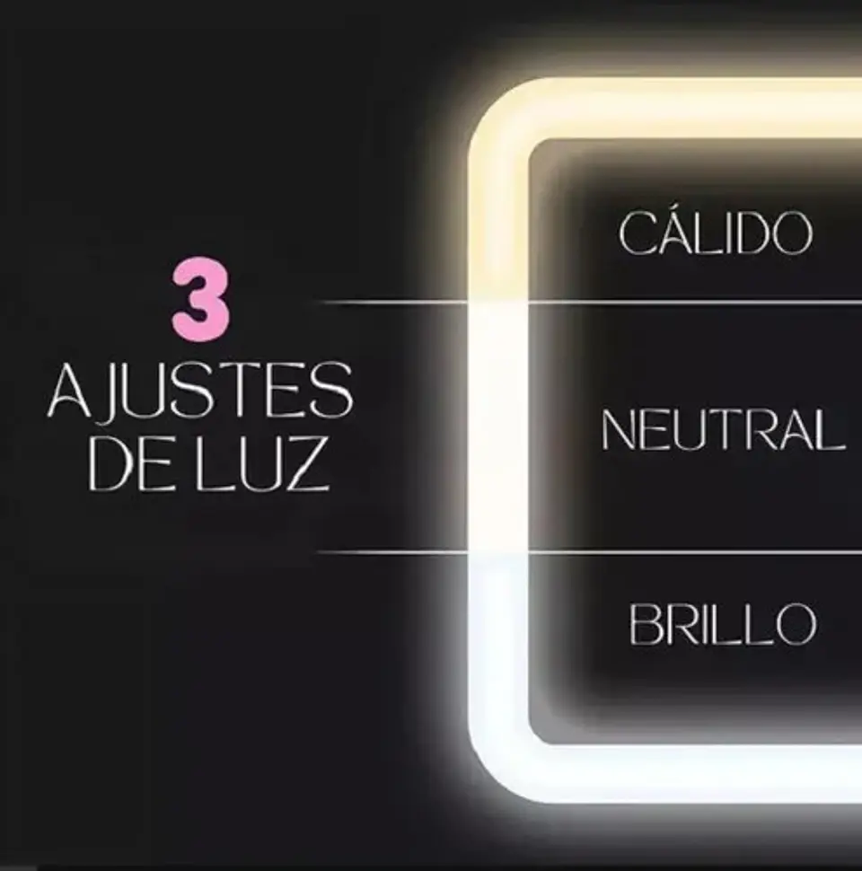 Estuche Organizador De Maquillajes Con Espejo Led 4