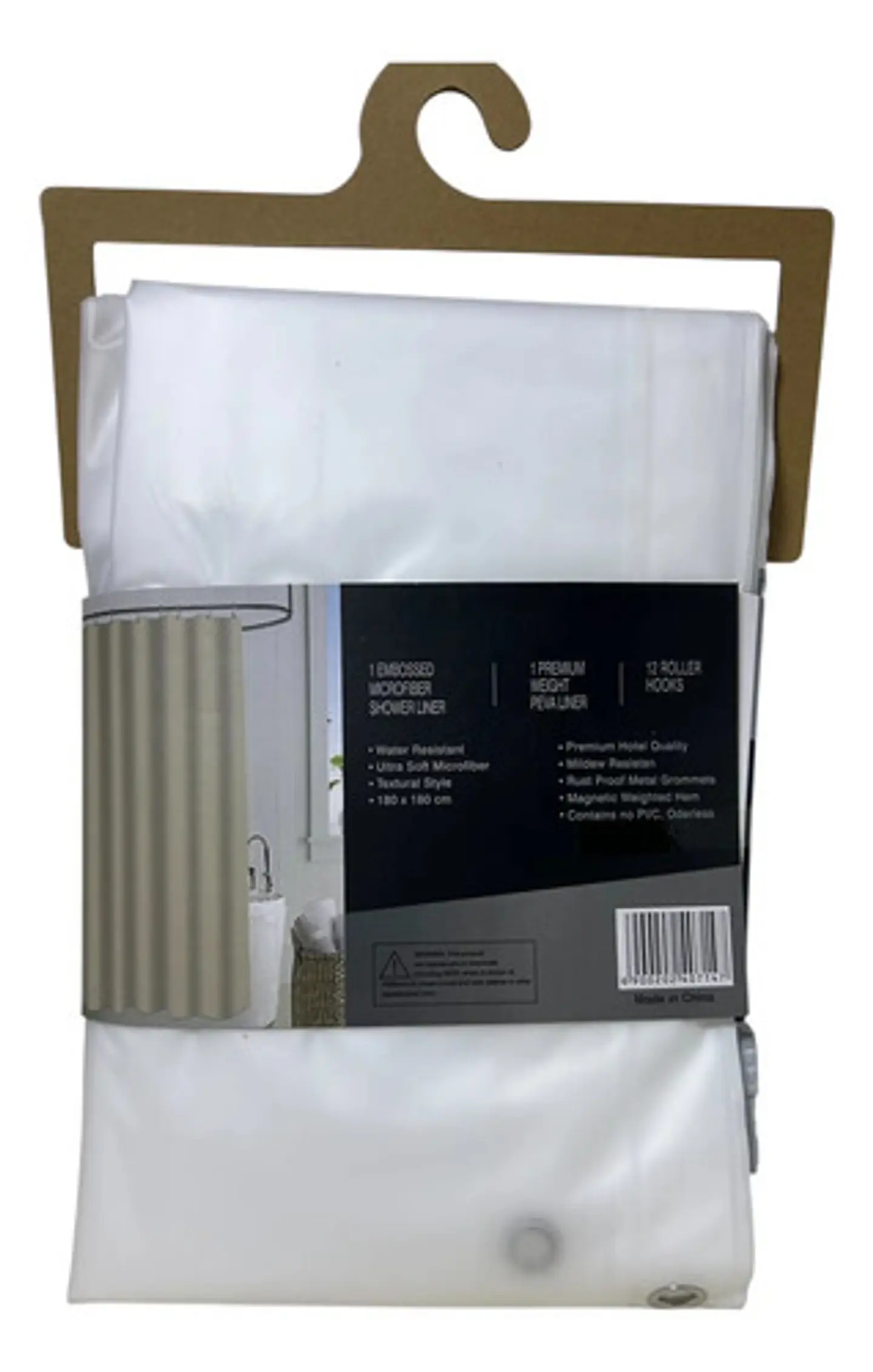 Cortina De Baño Tela+plastico Calidad Premium 180x180 5