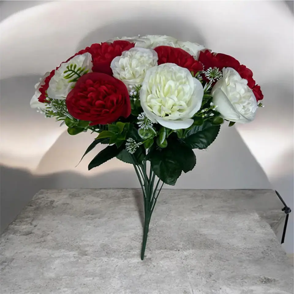 Ramo Decorativo De Flores Artificiales Con 2 Colores 3