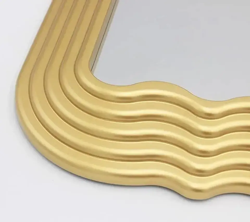 Espejo Decorativo Con Ondas Elegante De Pared 1,09x45 3