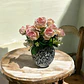 Jarron Decorativo Elegante De Ceramica Color Negro 15 Cm - Miniatura 1