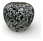 Jarron Decorativo Elegante De Ceramica Color Negro 15 Cm - Miniatura 2
