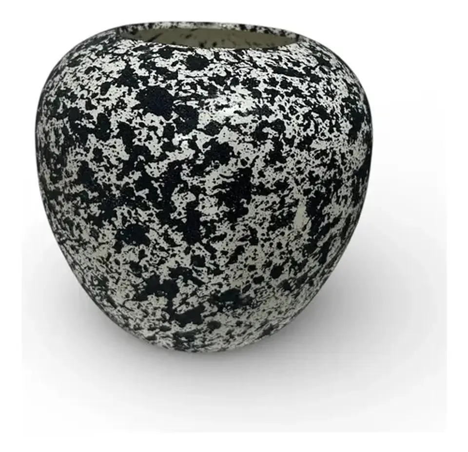 Jarron Decorativo Elegante De Ceramica Color Negro 15 Cm 2