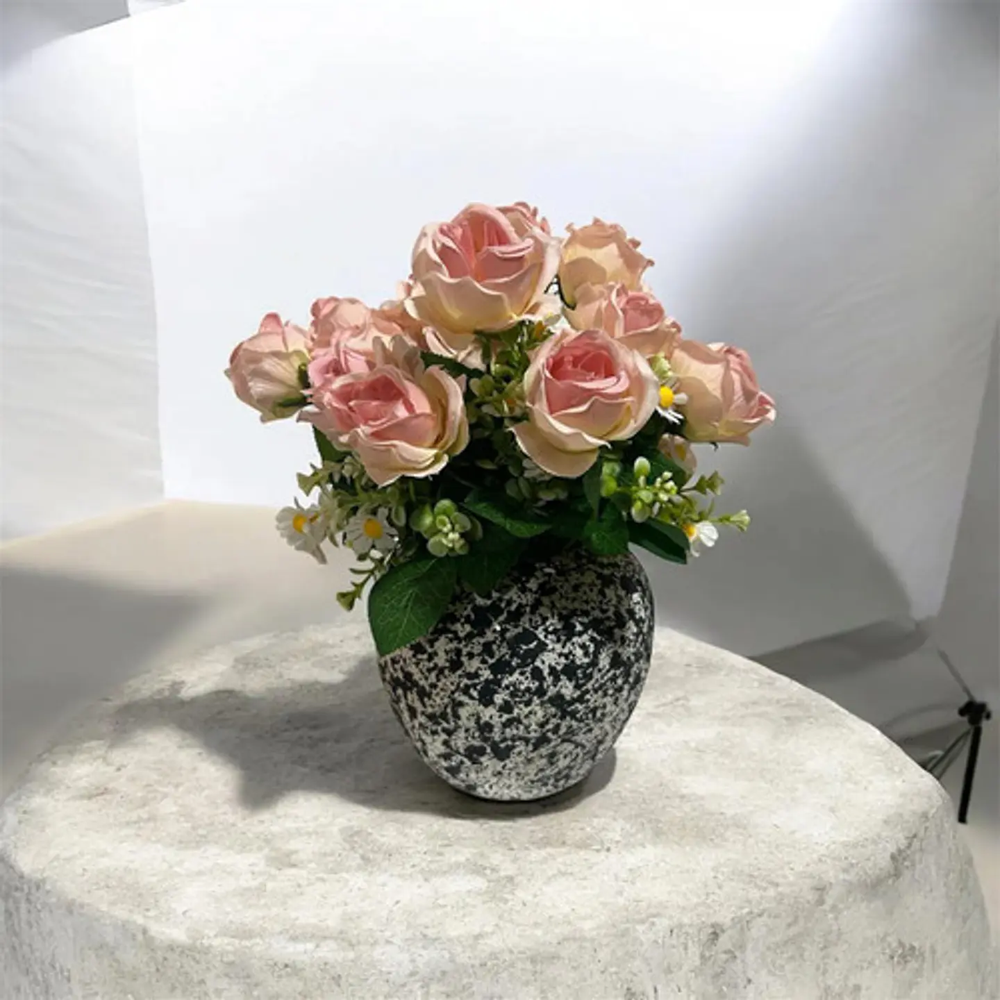 Jarron Decorativo Elegante De Ceramica Color Negro 15 Cm 3