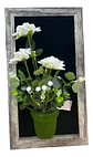 Marco Decorativo Arte Floral En Forma De Rosas - Miniatura 6